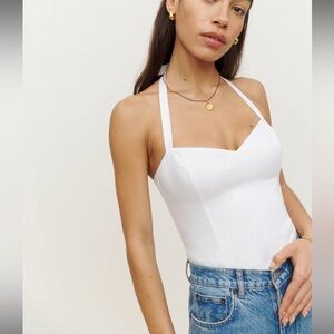 Reformation Jenna Linen Top